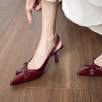 Damen Slingback-Pumps mit modischem Riemchen und eleganter Spitzform EB