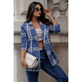 Damen Karoblazer im modernen Oversized-Schnitt mit eleganten Details EB