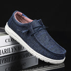 Unisex nan melierter Strick-Mokassin-Slipper mit elastischem Kordelzug und gedämpfter EVA-Laufsohle EB