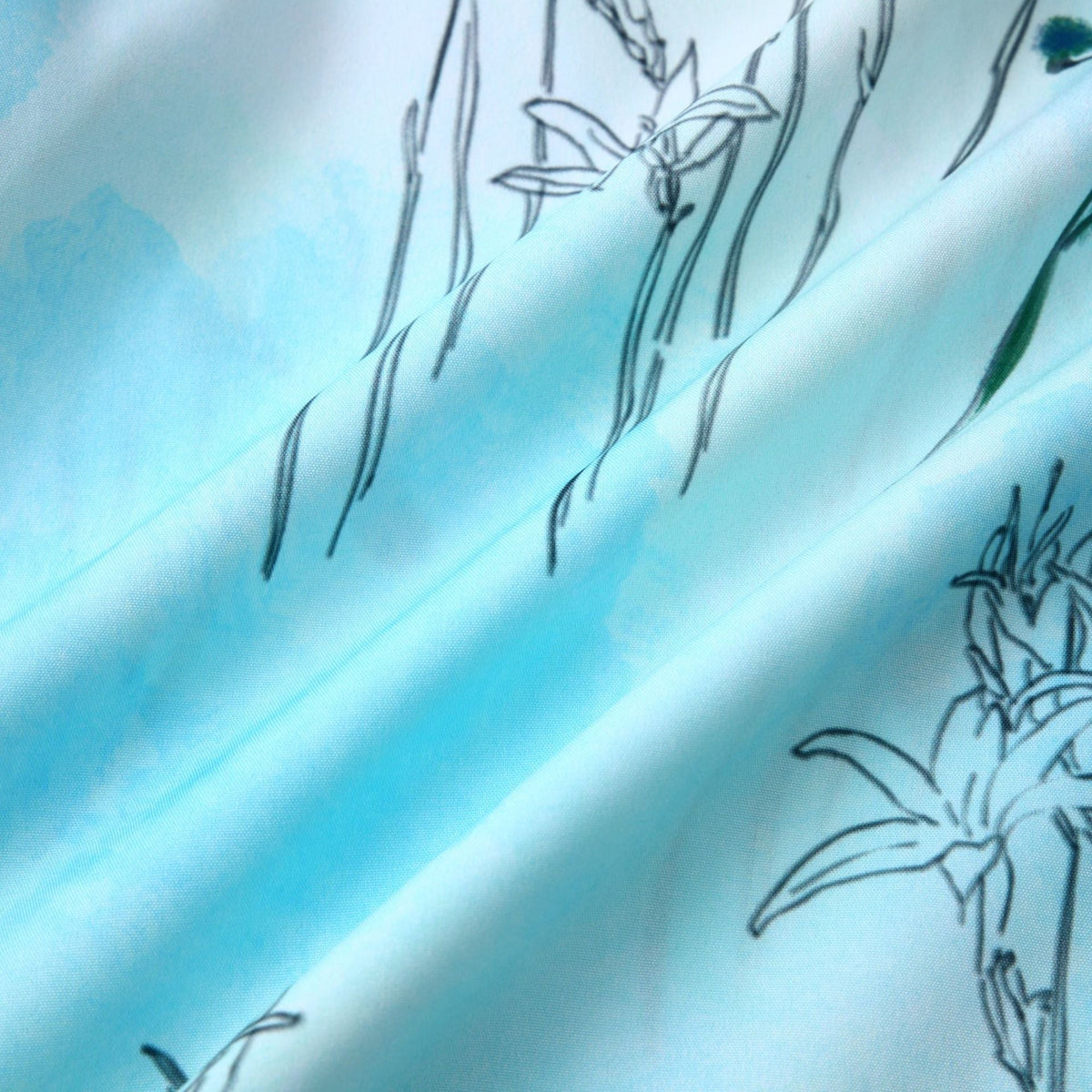 Damen Kurzarmhemd mit floralem Aquarelldruck und lockerer Passform EB