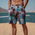 Herren stylische Bade-Shorts mit modernem Graphikmuster EB