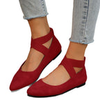 Damen Bequeme Ballerinas mit elastischem Riemchen und modischem Design EB