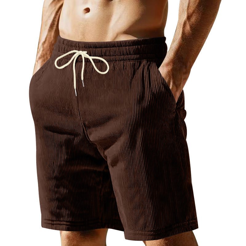 Herren-Bermudashorts mit elastischem Bund und Kordelzug