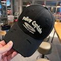 Herren-Baseballkappe mit Distressed-Grafik
