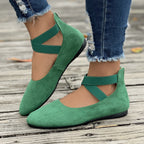 Damen Bequeme Ballerinas mit modischem Riemchen-Design EB