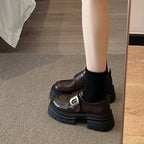 Damen Chunky Chelsea Boots mit rutschfester Gummisohle und stabiler Plattform EB