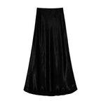 Damen Eleganter Maxirock aus satinierter Viskose EB