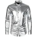 Herren Glamouröses Metallic-Oberhemd EB