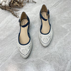 Damen Ballerinas mit verstellbarem Riemen und luftdurchlässigem Obermaterial EB