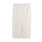 Damen Bleistiftrock mit feiner Spitze und elegantem Bund EB