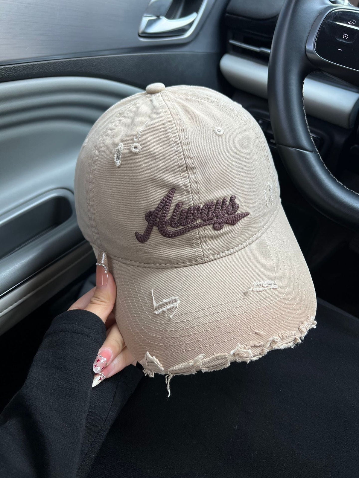 Damen-Baseballkappe mit Distressed-Grafik