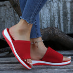 Damen bequeme Freizeitsandalen mit elastischem Obermaterial und ergonomischer Sohle EB