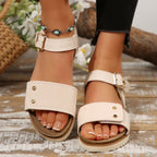 Damen Bequeme Sandalen mit verstellbarem Riemen EB