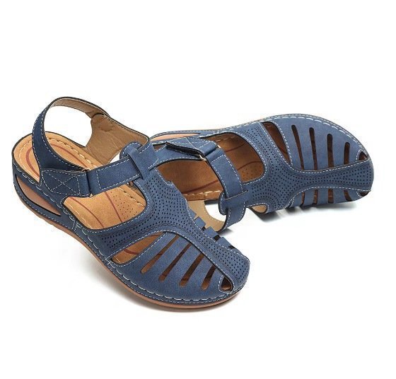 Damen Bequeme Luftige Sandalen mit verstellbarem Riemen und ergonomischer Sohle EB