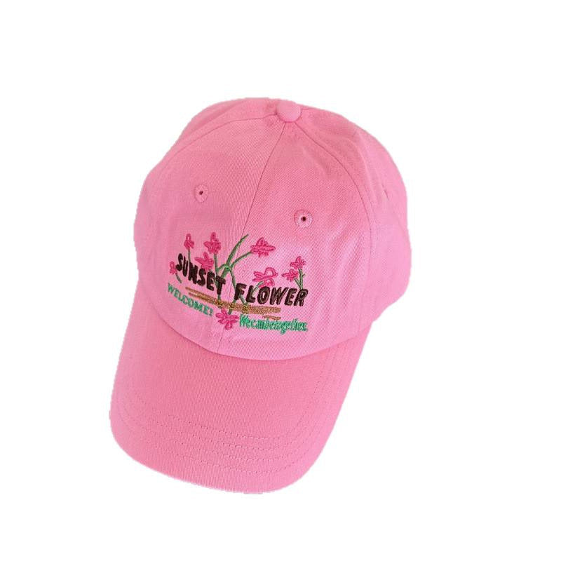 Damen-Baseballkappe mit Blumenstickerei