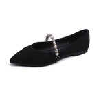Damen Ballerinas mit modischer Perlen-Schnalle EB