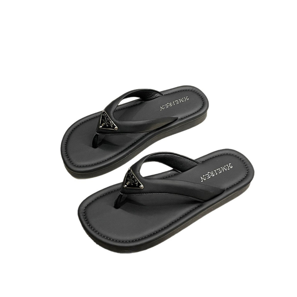 Damen Elegante Flip-Flops mit dekorativem Riemendesign und rutschfester Sohle EB