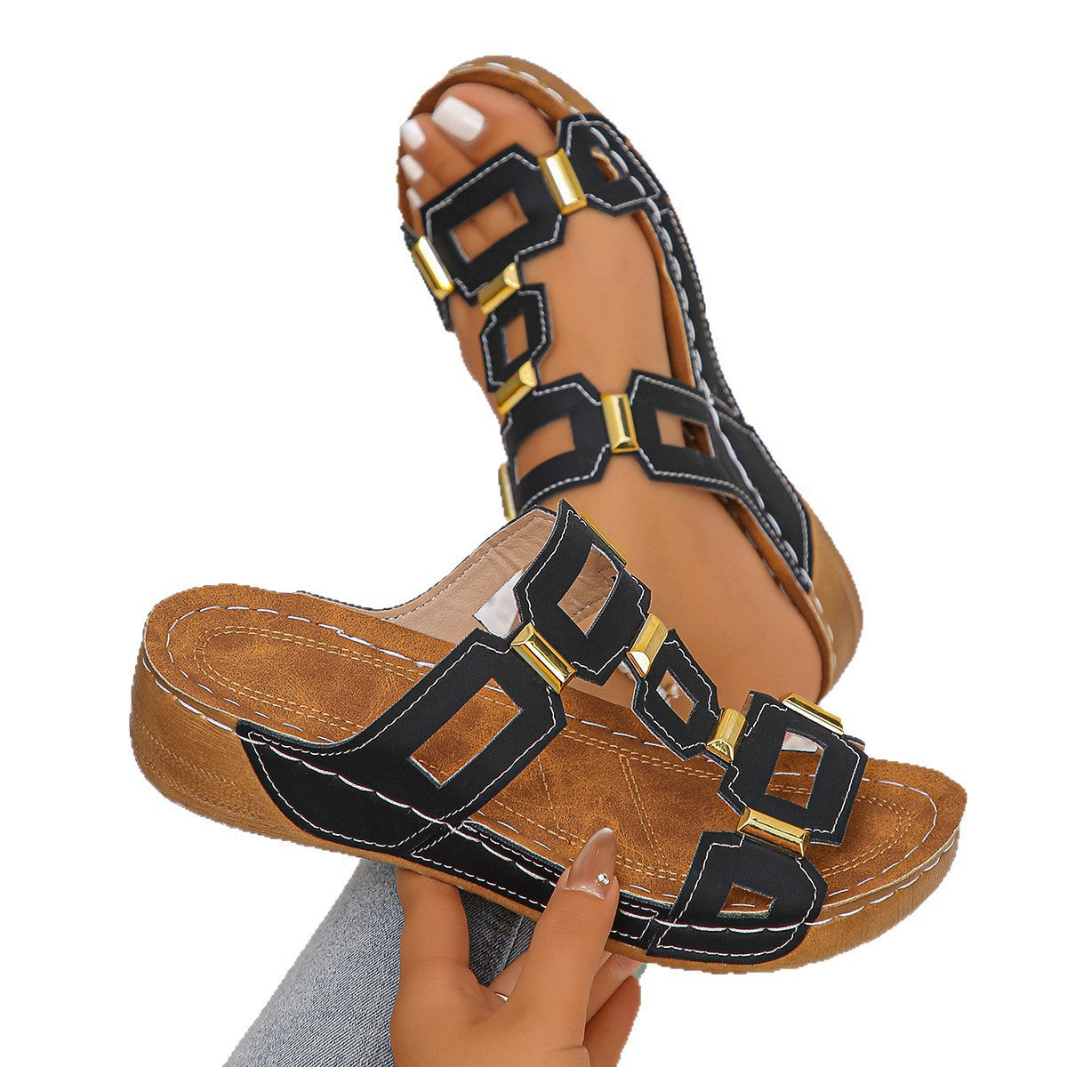 Damen Clogs mit modischem Schnitt und eleganten Akzenten EB