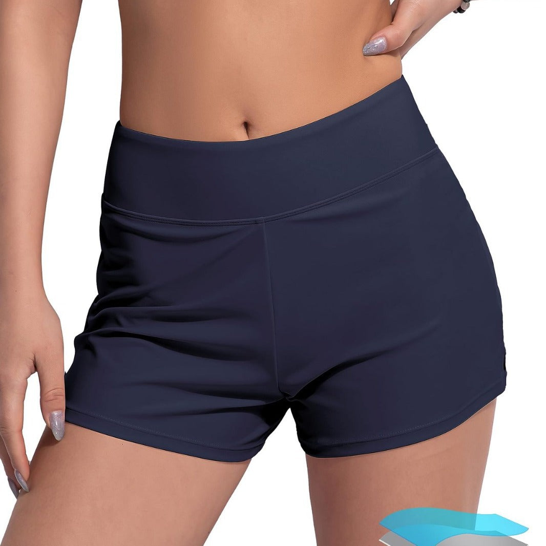 Damen-Sport-Badeshorts mit elastischem Bund