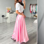 Damen elegantermaxirock mit fließendem Schnitt EB