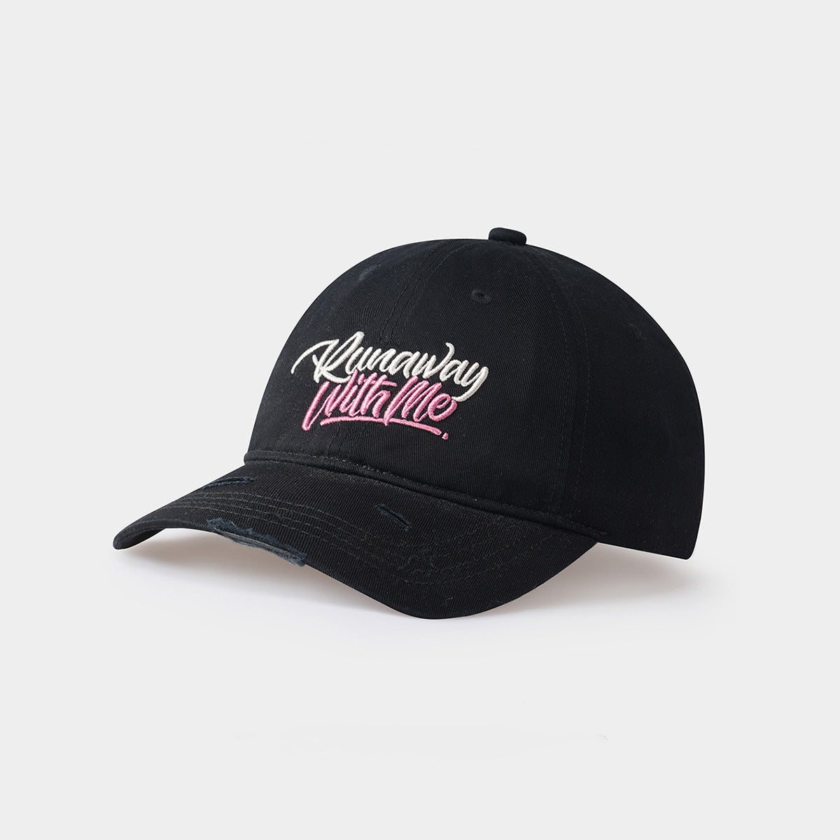 Baseballkappe mit Distressed-Effekt und Zitat