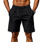 Herren nan lässige Baumwollmix Freizeitshorts mit elastischem Bund und Seitentaschen EB