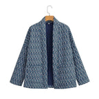 Damen Kimono-Jacke mit traditionellem Muster und bequemer Passform EB