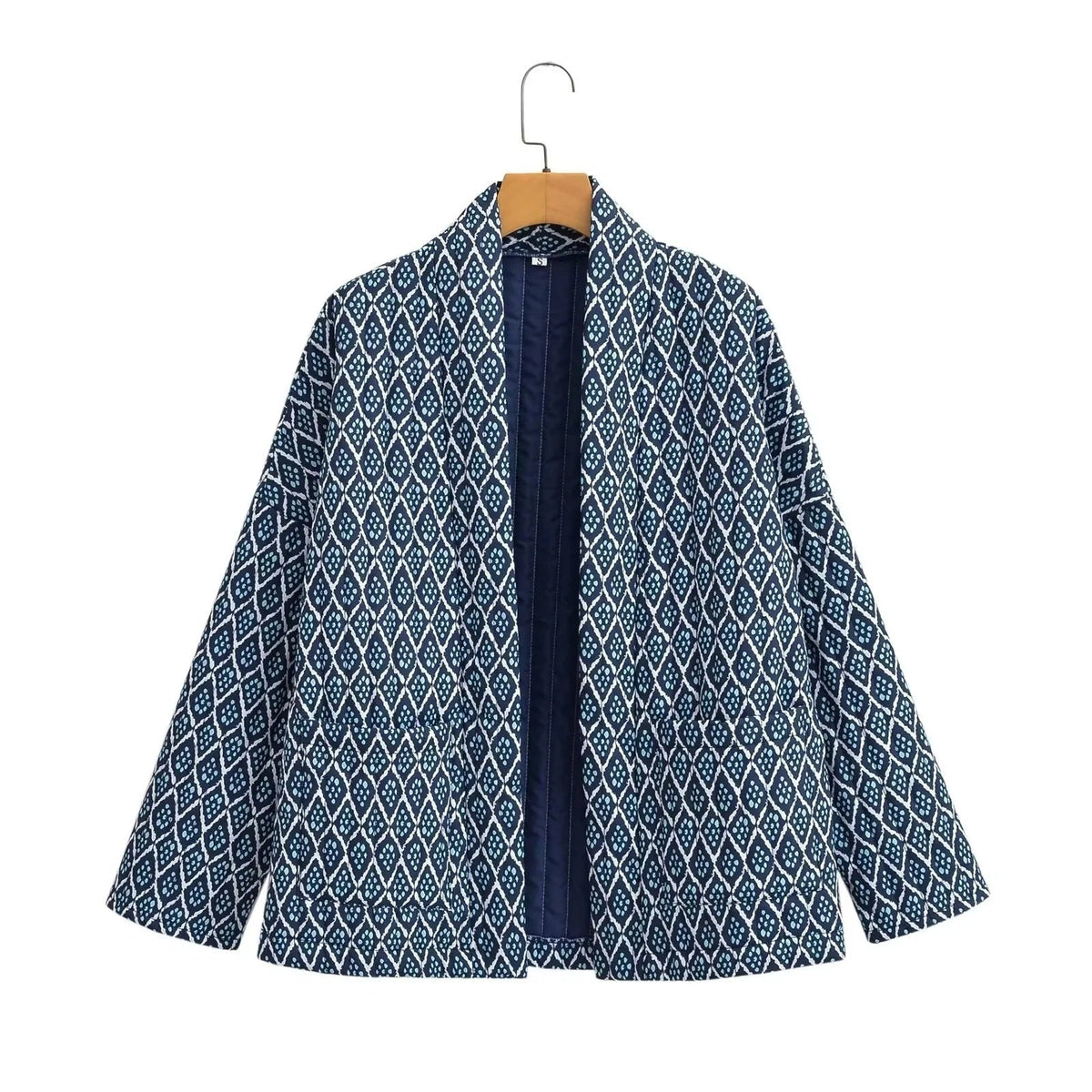 Damen Kimono-Jacke mit traditionellem Muster und bequemer Passform EB