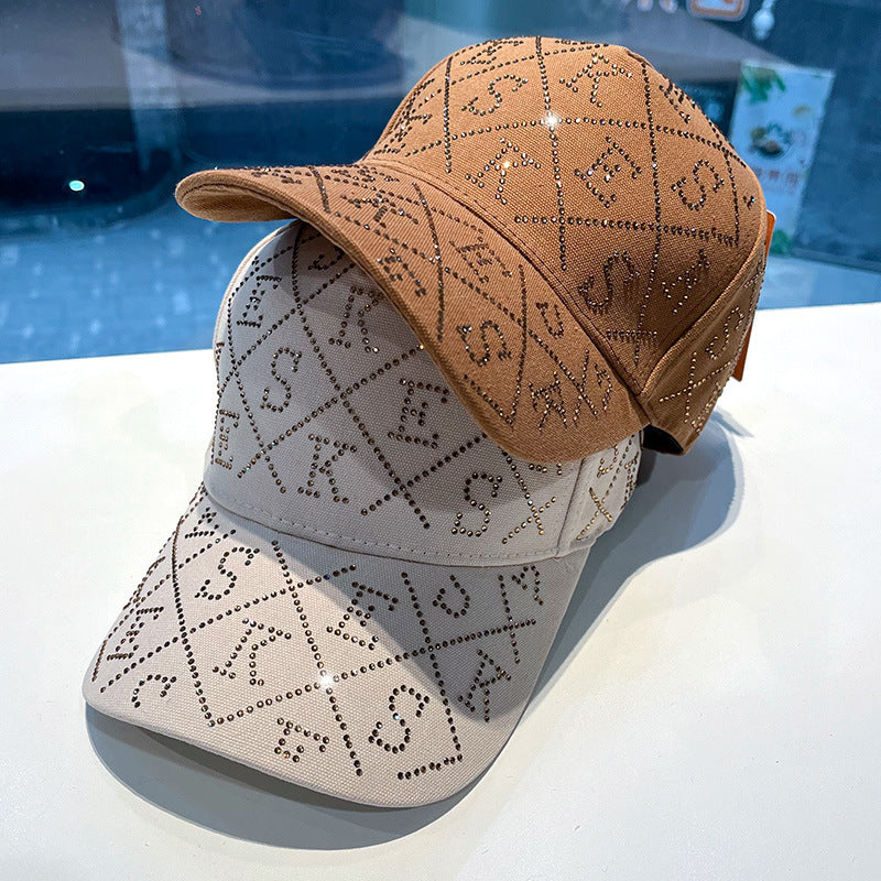 Verstellbare Damen-Baseballcap mit Strasssteinen