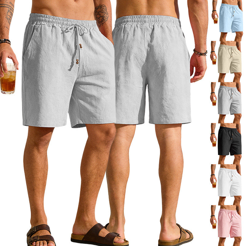 Leichte Herren-Strandbermuda aus Leinenmischung