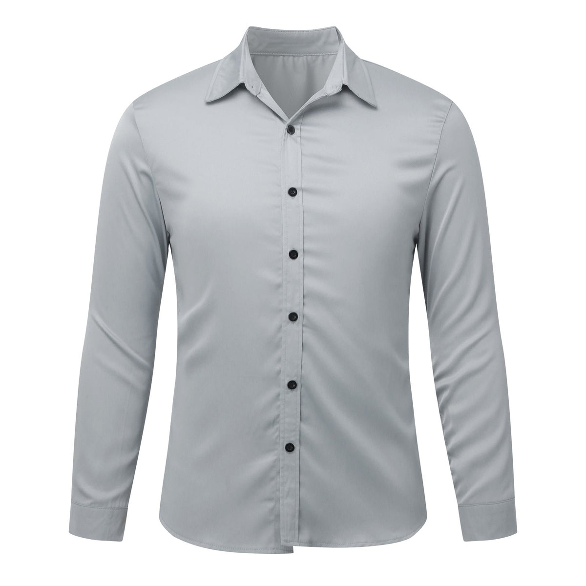 Herren Elegantes Langarmhemd aus feinem Stoff EB