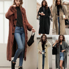 Damen Grober Strickcardigan mit fransigen Details und offenem Schnitt EB