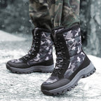Damen Camouflage Winterstiefel mit isoliertem Futter und rutschfester Sohle EB