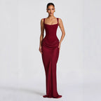 Damen Elegantes Maxi-Kleid mit raffinierten Drapierungen EB