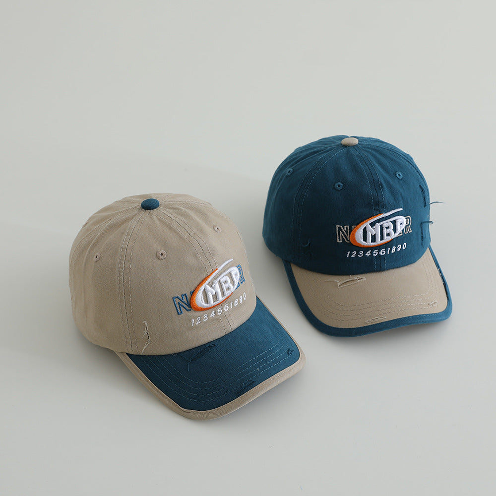 Herren-Baseballkappe aus Baumwolle im Used-Look