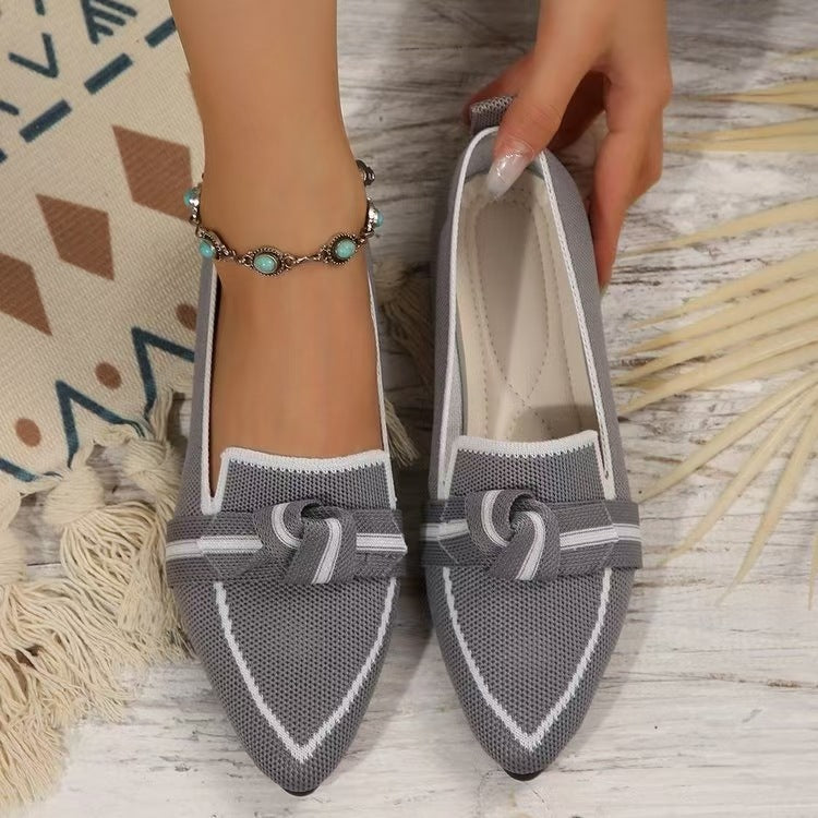 Damen bequeme Slip-On Mokassins mit modischen Details EB