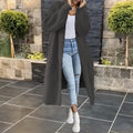 Damen Großer Strickmantel mit tiefen Taschen und lässigem Schnitt EB
