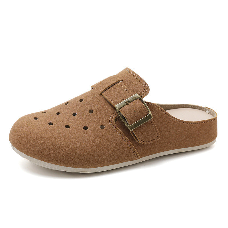 Damen bequeme Clogs mit modischem Riemen und atmungsaktivem Obermaterial EB
