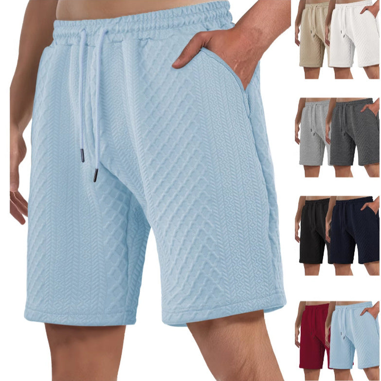 Herren-Strandbermuda aus Waffel-Jersey