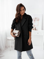 Damen klassischer Oversized-Blazer mit elegantem Revers EB