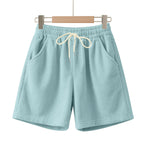 Herren nan gerippte Jersey-Shorts mit elastischem Bund, dekorativem Kordelzug und seitlichen Eingrifftaschen EB
