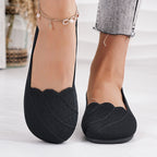 Damen Ballerinas mit elegantem Wellenmuster und rutschfester Sohle EB