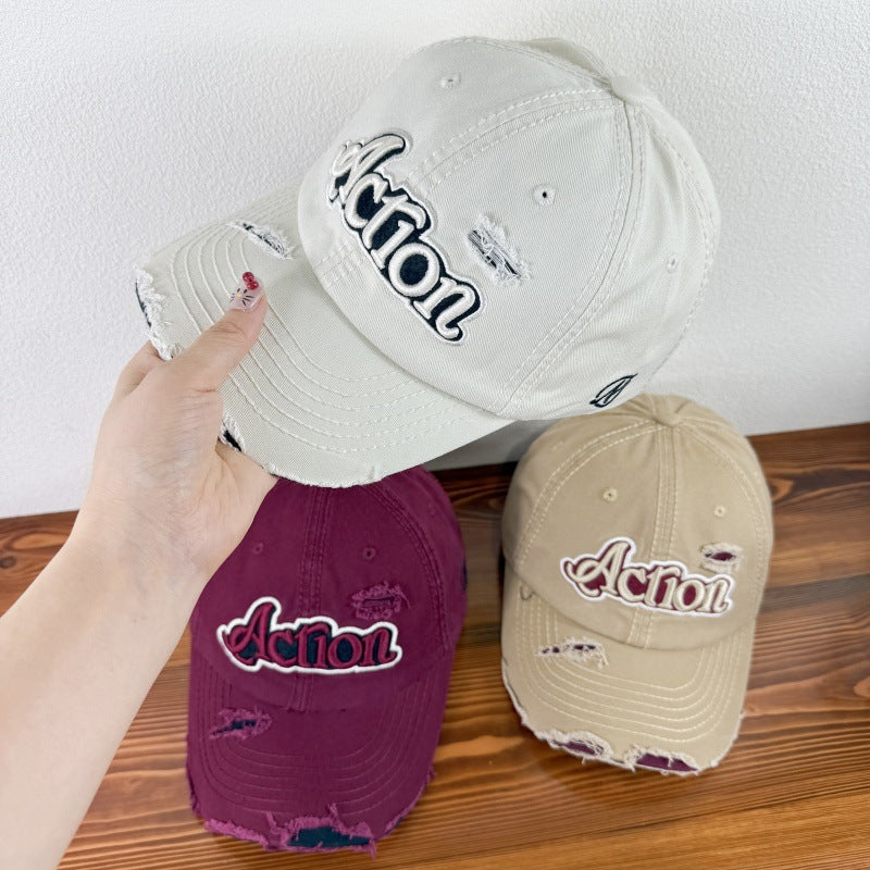 Herren-Baseballkappe mit Distressed-Grafik