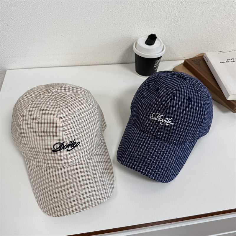 Herren-Baseballkappe mit Karomuster