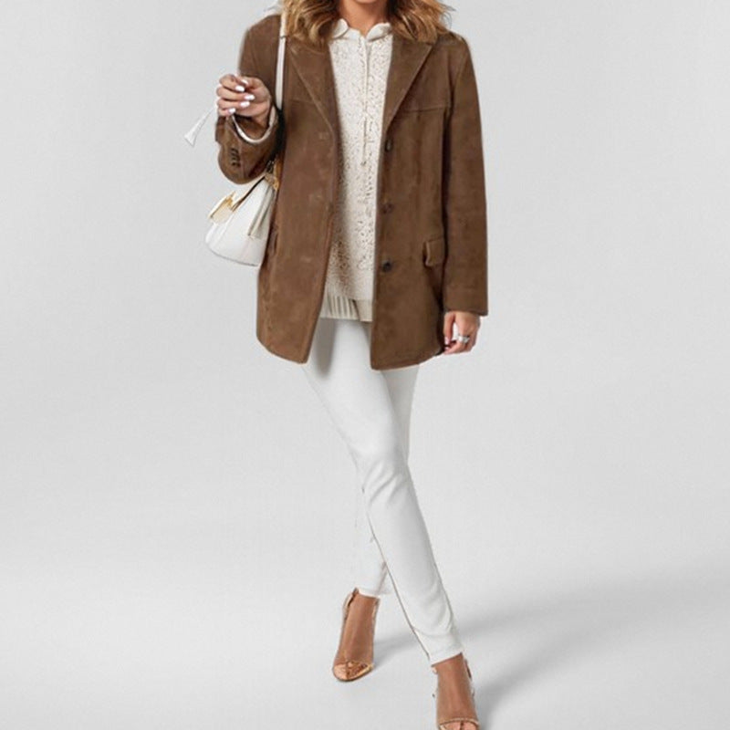 Damen Kunstlederblazer EB