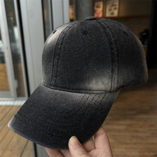 Baseballkappe für Damen aus Distressed-Denim