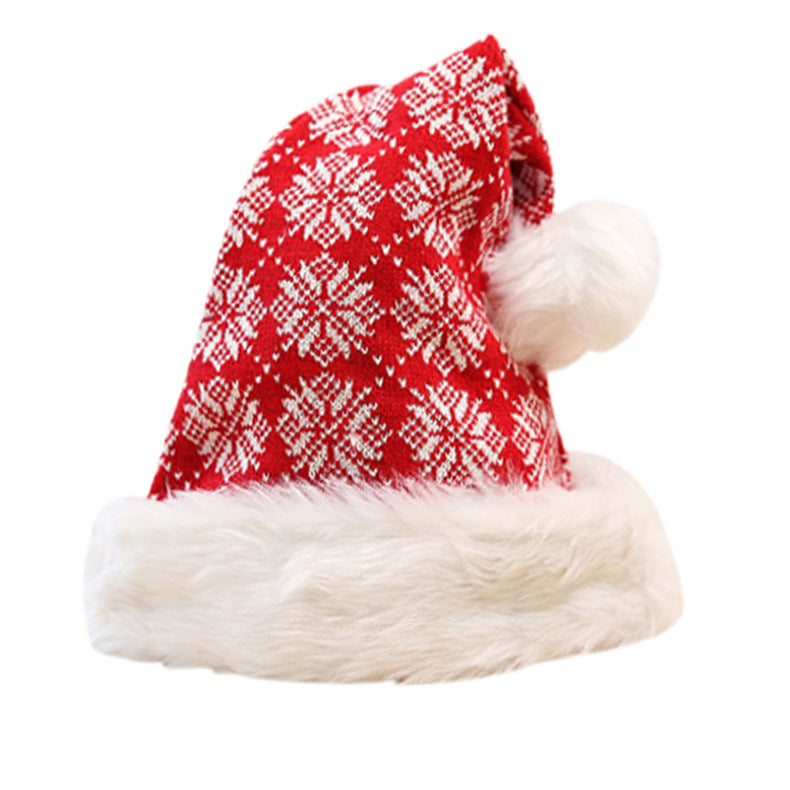 Festliche Weihnachtsmütze mit Plüschbesatz