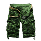 Herren Camo Cargo-Shorts mit mehreren Taschen und verstellbarem Bund EB