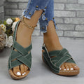 Damen bequeme Sandalen mit modischem Kreuzdesign EB