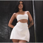Damen Crop-Top und Rock-Set mit elegantem Design EB